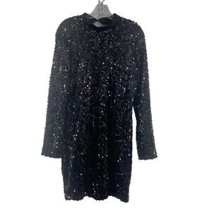 Elegant Black Sequin Dress